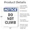 Signmission Do Not Climb, 12 in W x Rectangle, Aluminum OS-2PACK-NS-A-1218-V-11118 - alternate 4